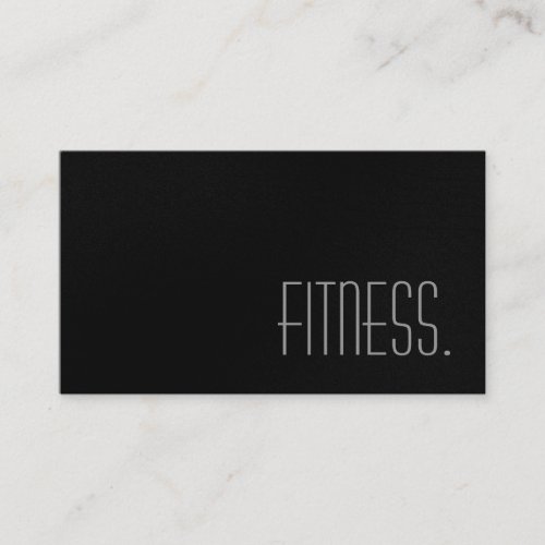 Cute Plain Gray Black Fitness Business Card