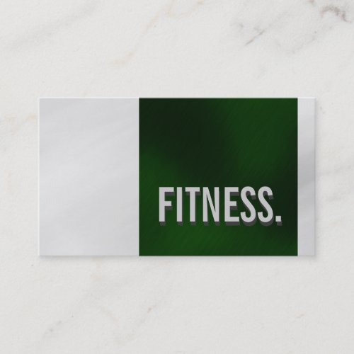 Cute Plain Green Gray Fitness Business Card