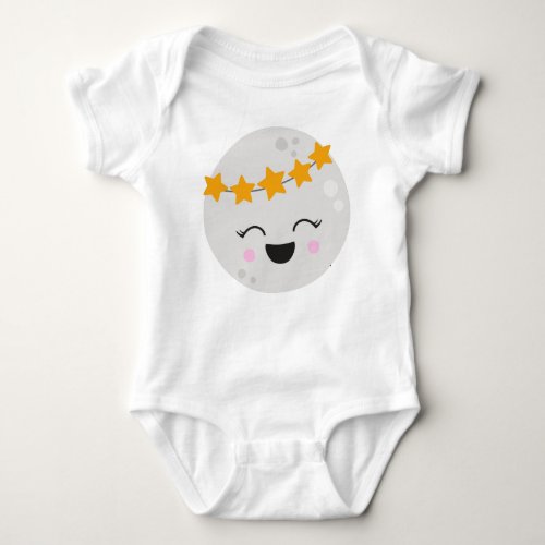 Cute Planet Kawaii Planet Stars Space Cosmos Baby Bodysuit