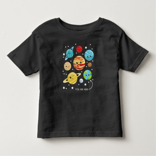 Cute Planets Kawaii Planets Space Cosmos Stars Toddler T_shirt