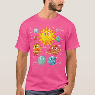 Cute Planets Outer Space Travel Science Astronomy  T-Shirt