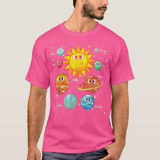 Cute Planets Outer Space Travel Science Astronomy  T-Shirt