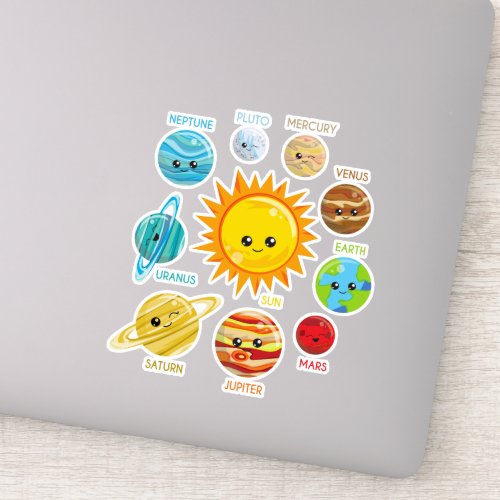 Cute Planets Solar System Space Cosmos Galaxy Sticker