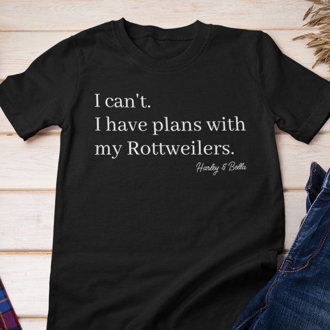 Cute Plans with My Rottweiler Dog Mom Custom Tri-Blend Shirt (Creator Uploaded)
