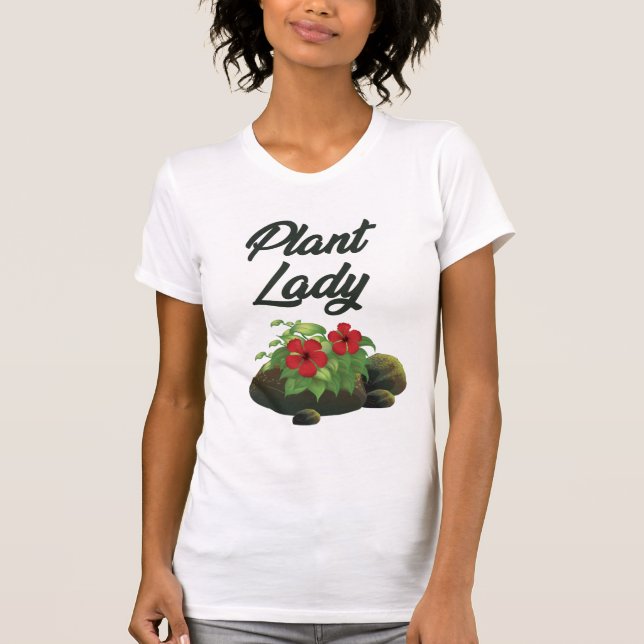 Cute Plant Lady Garden T-Shirt (Front)