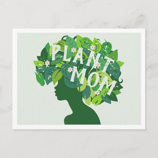 Cute Plant Mom Plant Lover Postcard (Front)