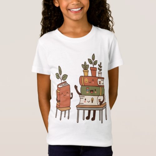 Cute "Plant Parent Student" Book Illustration T-Shirt