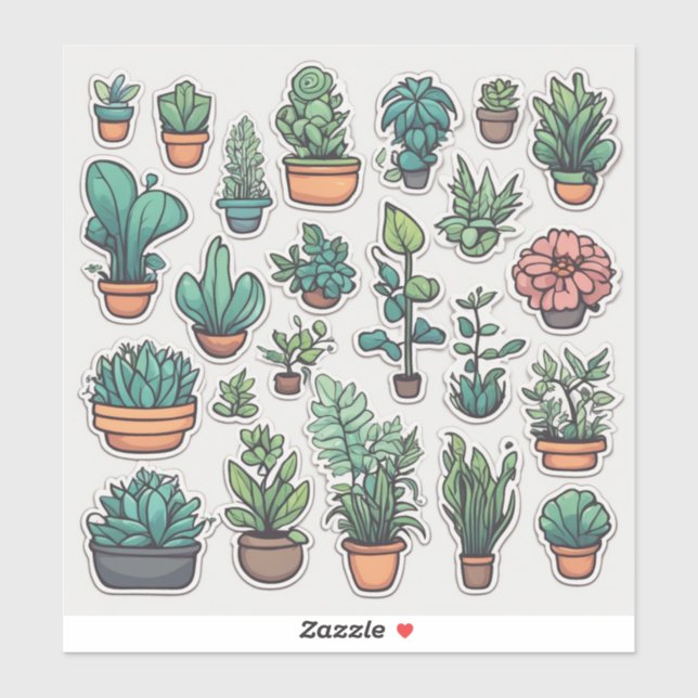 Cute plant sticker sheet (Sheet)