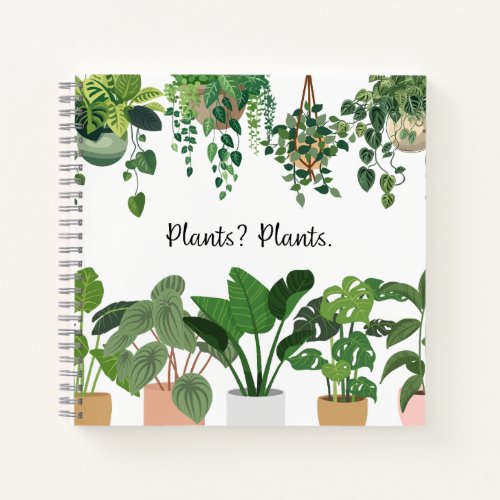 Cute Plant Themed Notebook