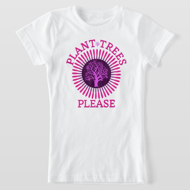 Cute Plant Trees Please T-Shirt (Laydown)