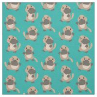 Cute Platypus Cartoon Fabric