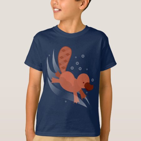 Cute Platypus Diving T-shirt