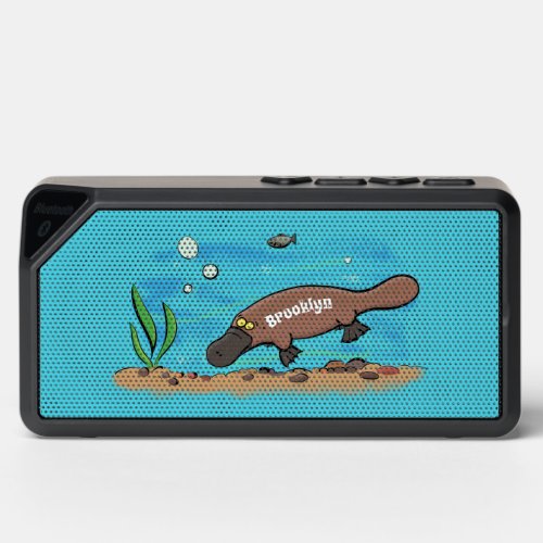 Cute platypus swimming cartoon bluetooth speaker