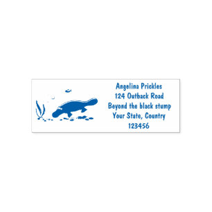 Cute platypus swimming cartoon self-inking stamp