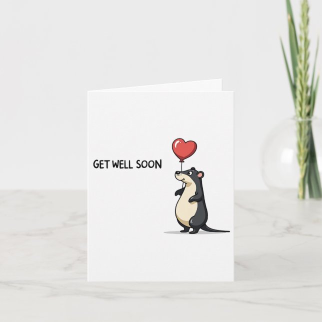 Cute Platypuse Get Well Card (Front)