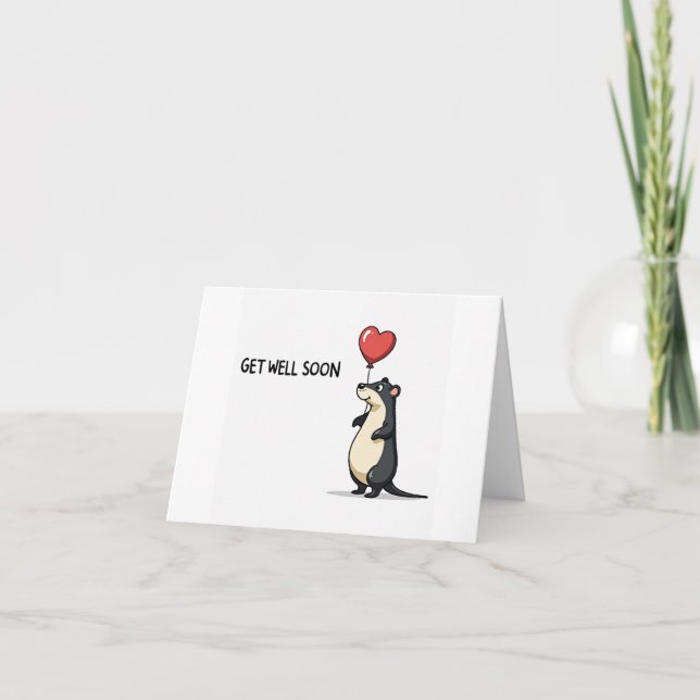 Cute Platypuse Get Well Card (Front)