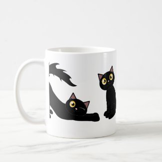 Cute Playful Black Cat Series Coffee Mug
