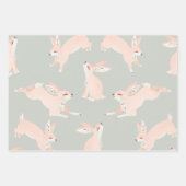 Cute & Playful Bunny Pattern Wrapping Paper Sheets (Front 3)