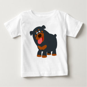 Cute Playful Cartoon Rottweiler Baby T-Shirt