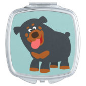 Cute Playful Cartoon Rottweiler Compact Mirror (Front)