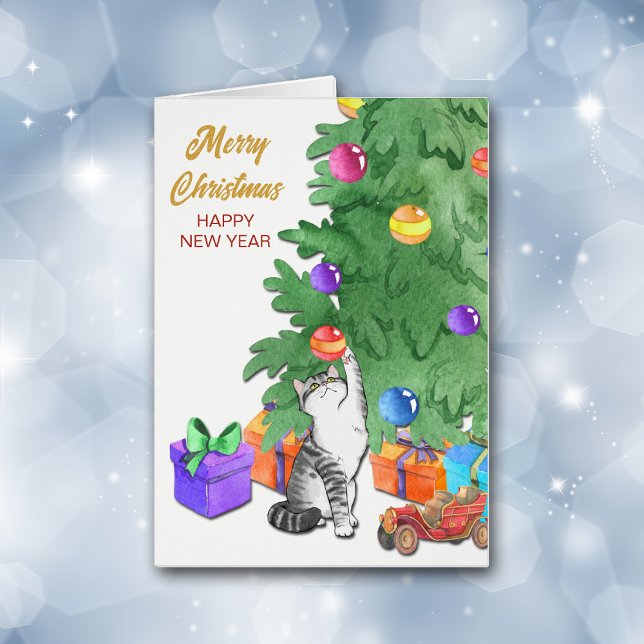 Cute Playful Christmas Cat Cards (Creator Uploaded)