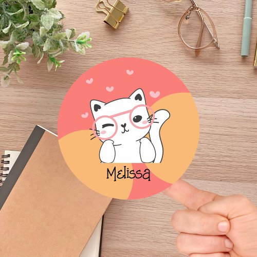 Cute Playful Lovable Cat Name Labels