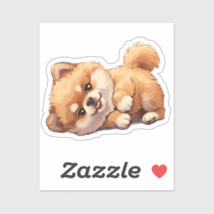 Cute, Playful Pomeranian Sticker