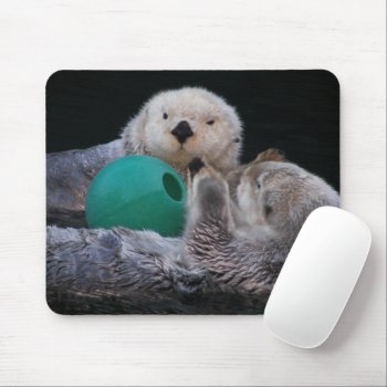 Cute Playful Sea Otters Mouse Pad by northwestphotos at Zazzle