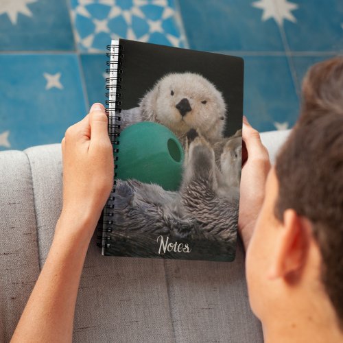 Cute Playful Sea Otters Notebook