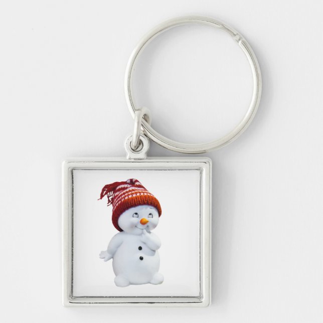 CUTE PLAYFUL SNOWMAN KEYCHAIN (Front)