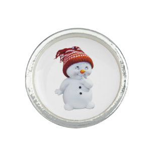 CUTE PLAYFUL SNOWMAN RING