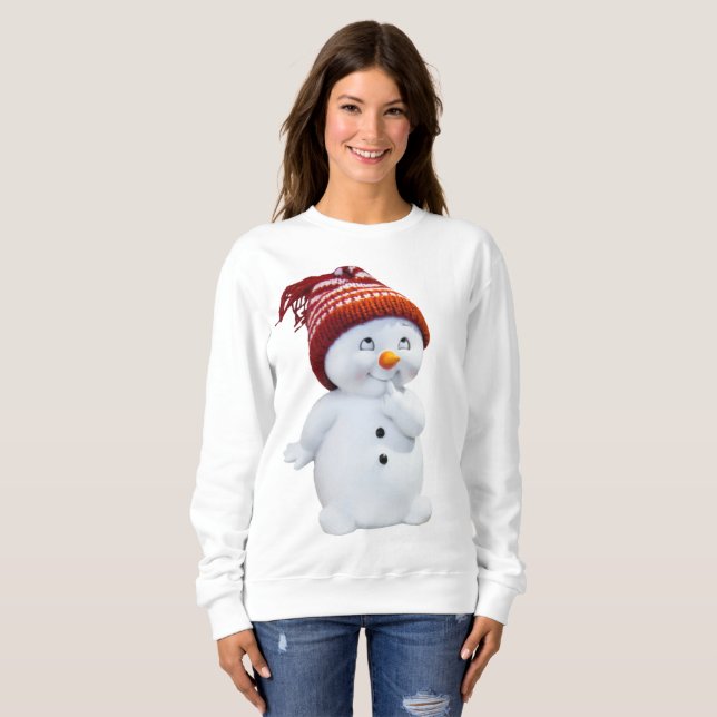 CUTE PLAYFUL SNOWMAN SWEATSHIRT (Front Full)