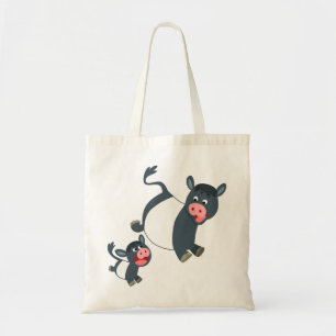 Cute Playing Belted Galloway Cow & Calf Bag