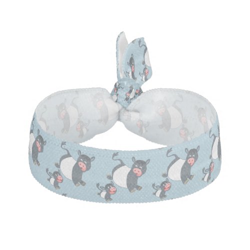 Cute Playing Belted Galloway Cow  Calf Hair Tie