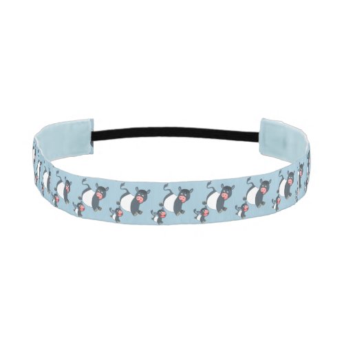 Cute Playing Belted Galloway Cow  Calf Headband