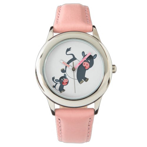 Cute Playing Belted Galloway Cow  Calf Watch