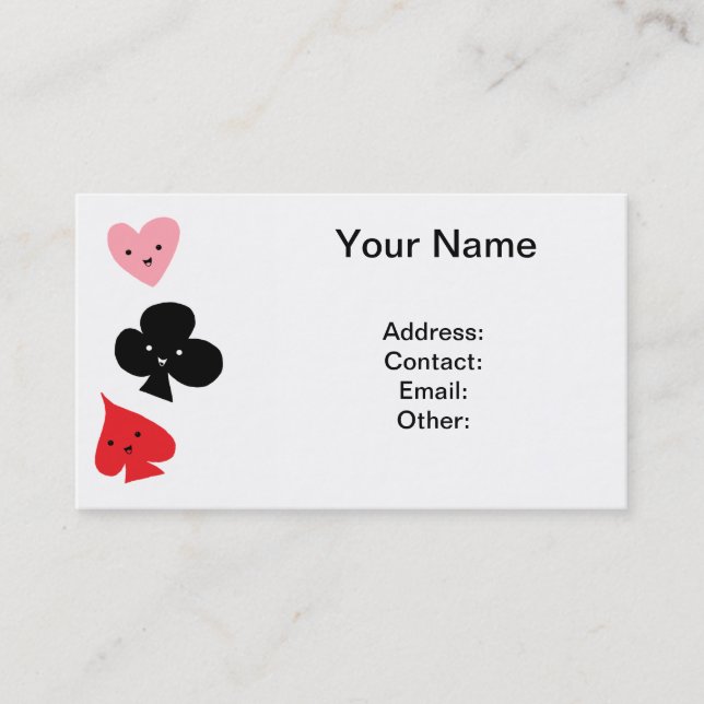 Cute Playing Card Suits (Front)