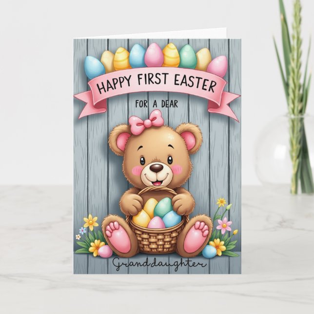Cute Plush Animal Celebration Card (Front)