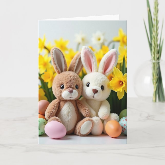 Cute Plush Spring Holiday Card (Front)