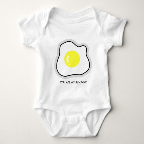 Cute Poached Egg Baby Bodysuit
