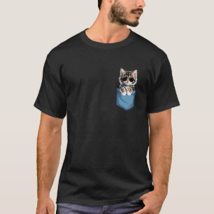 Cute Pocket Norwegian Forest Cat Lover Cat Mom T-Shirt
