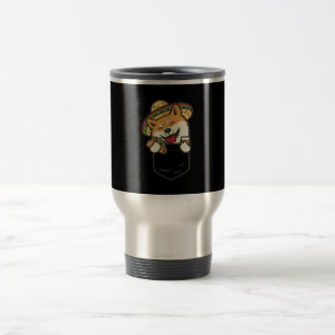 Cute Pocket Shiba Inu Mexican Dog Taco Tequila Travel Mug