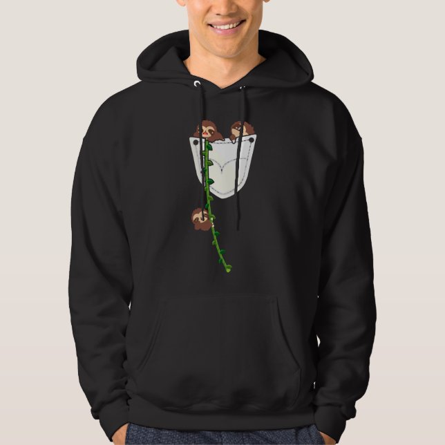 Cute Pocket Sloths Hoodie (Front)