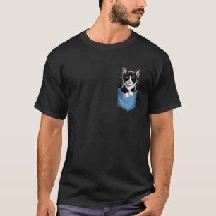 Cute Pocket Tuxedo Cat Lover Cat Mom T-Shirt