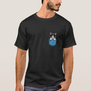 Cute Pocket Tuxedo Cat Lover Cat Mom Tank Top