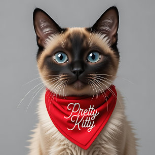 Cute Poetic Pretty Kitty Pet Bandana Collar