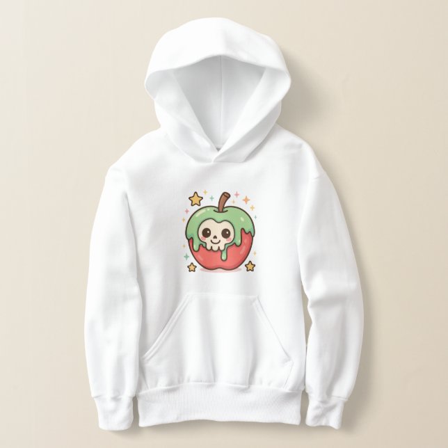 Cute Poison Apple – Cute Halloween Skull Candy Hoodie (Laydown)