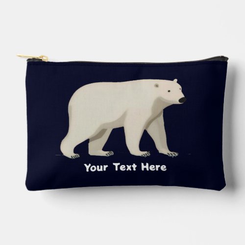 Cute Polar Bear and Northern Lights Accessory Pouch