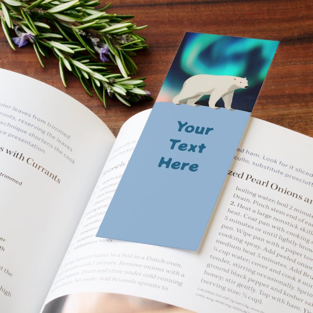 Cute Polar Bear and Northern Lights Bookmarks (Book)
