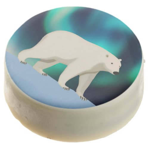 Cute Polar Bear and Northern Lights Chocolate Covered Oreo